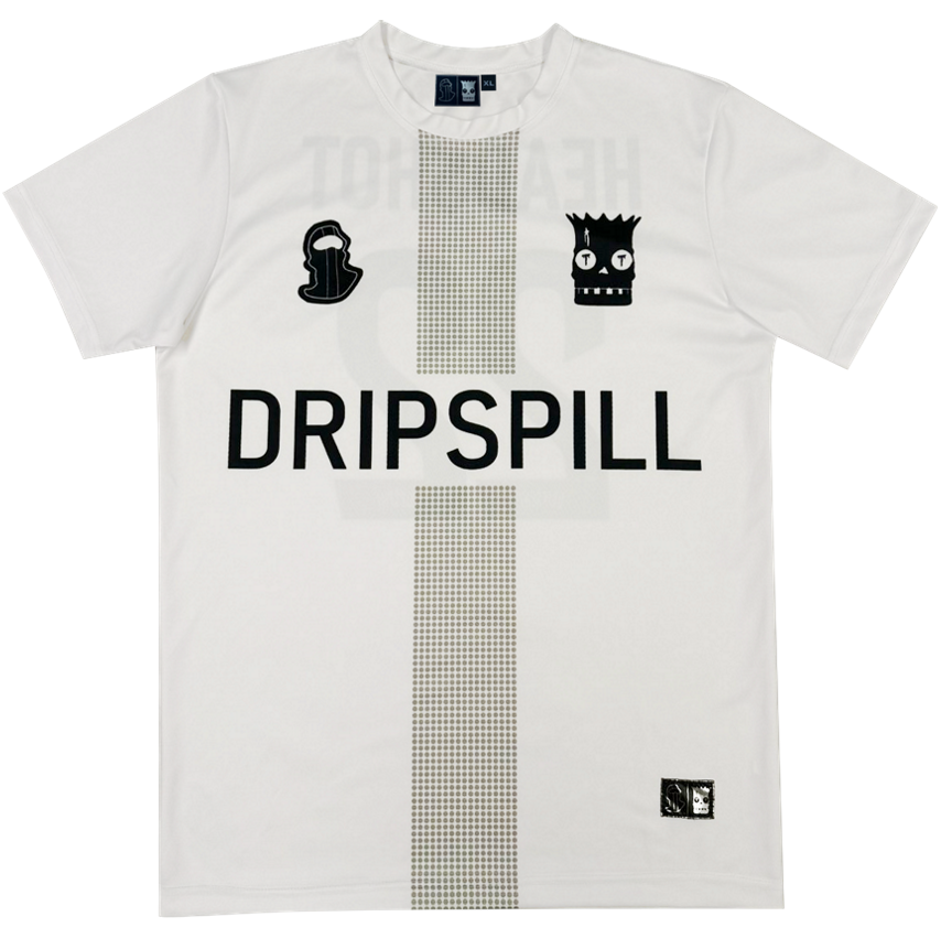 DRIPSPILL X HEAD$HOT JERSEY - WHITE/SILVER
