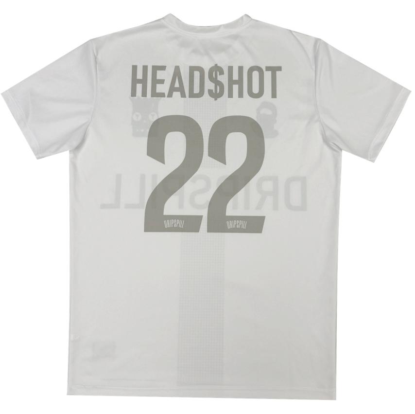 DRIPSPILL X HEAD$HOT JERSEY - WHITE/SILVER